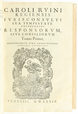 Ruini, Responsorum sive consiliorum. 3 Bde.