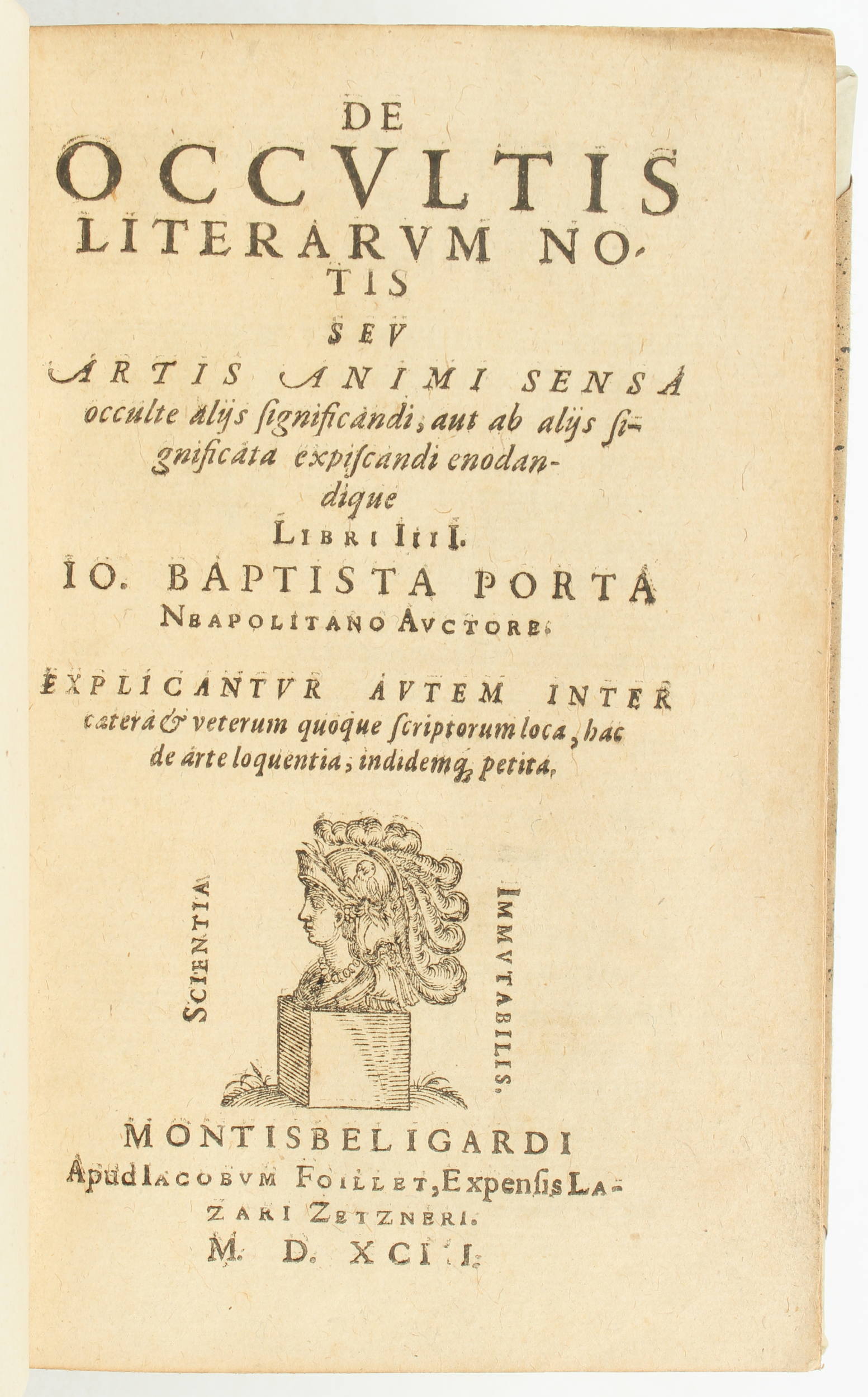 Porta, De occultis literarum