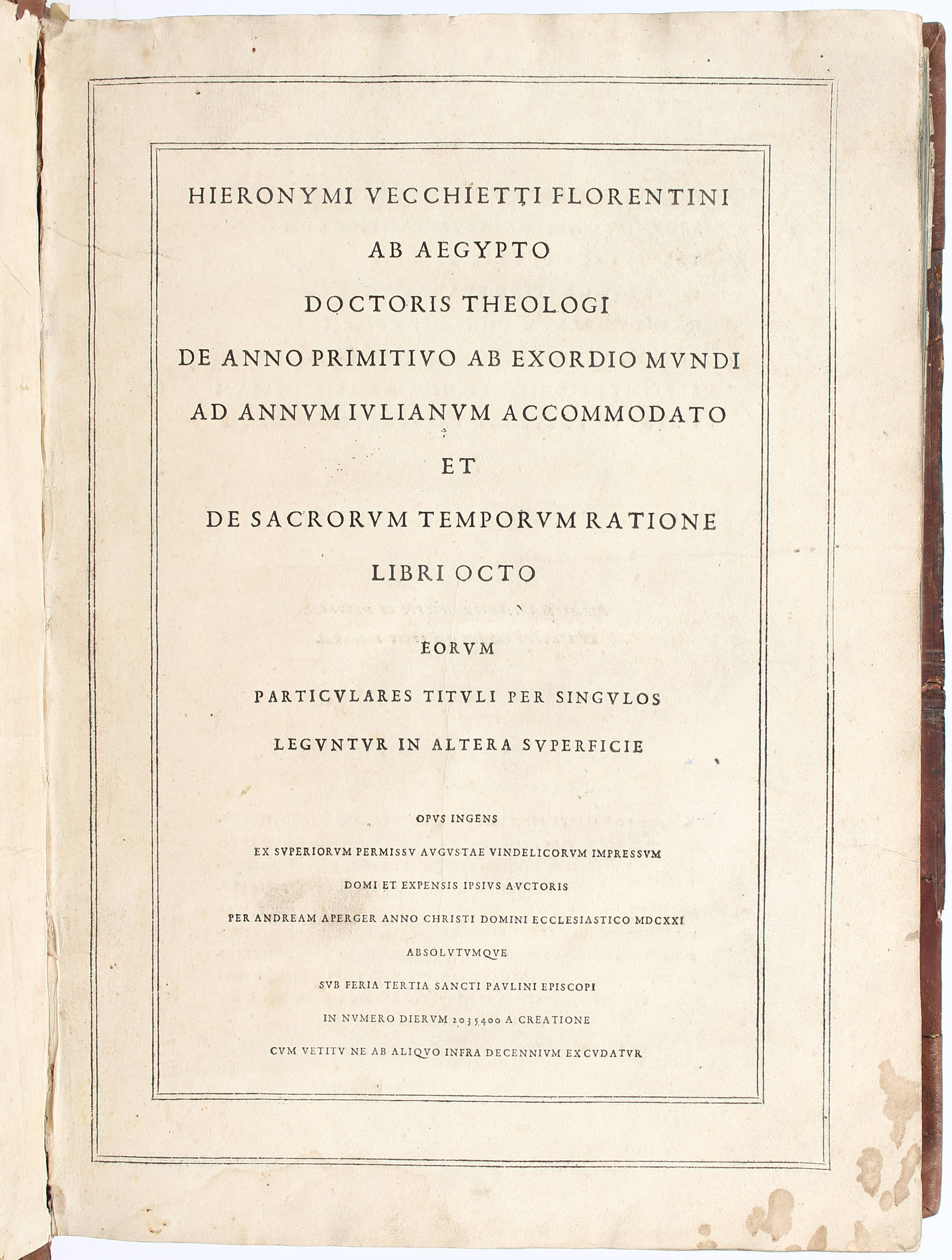 Vecchietti, De anno primitivo
