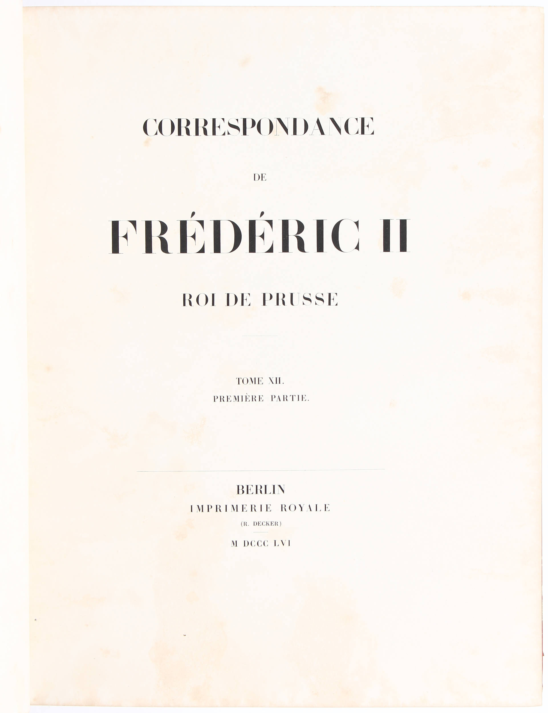 Einband für Friedrich Wilhelm IV. (über Friedrich II, Oeuvres)