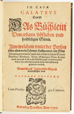 Della Casa, Galateus (deutsch)