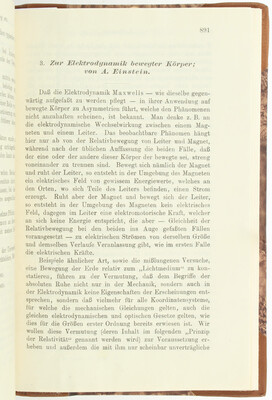 Einstein, Drei Erstdrucke (in: Ann. Phys. 17)