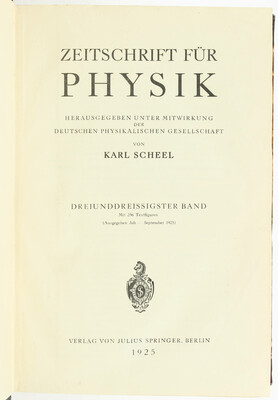 Heisenberg, Quantentheoretische Umdeutung (in: Zs. Phys. 33)