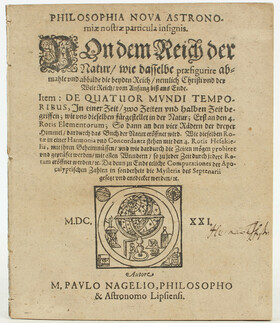 Nagel, Philosophia nova astronomiae