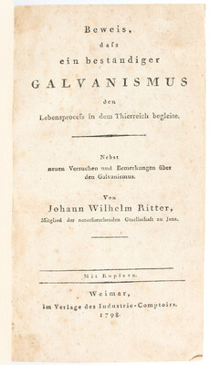 Ritter, Beweis Galvanismus