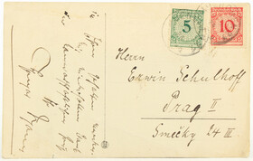 Mann, Eigenh. Postkarte. 1924