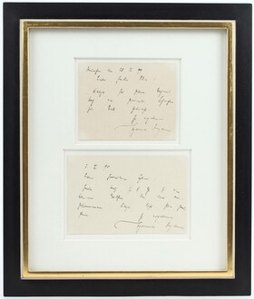 Mann, 2 eigenh. Briefkarten.1909-1910