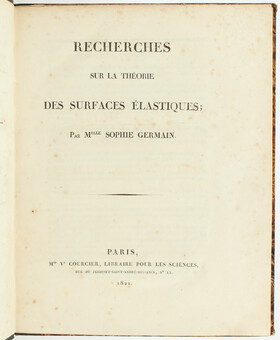 Germain, Surfaces élastiques