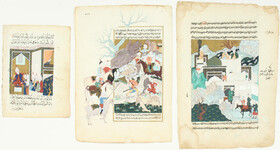 Persische Miniaturen. 3 Bll.