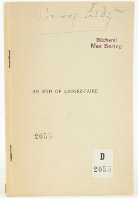 Keynes, An end of laissez-faire