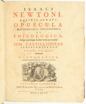 Newton, Opuscula 3 Bde.
