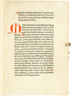 Gerson, De meditatione cordis. Köln 1468