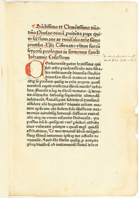 Johannes Chrysostomus, Sermones de patientia in Job. Köln 1467
