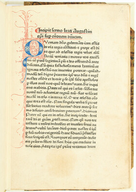 Augustinus, Sermones super orationem dominicam. Köln 1470