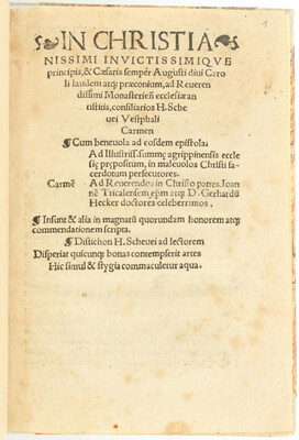 Scheve, In Christianissimi principis