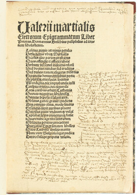 Martialis, Epigrammatum liber. Köln 1509