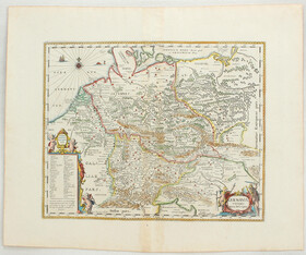 Karten-Konvolut. 17 Bll. Janssonius, Moll u.a.
