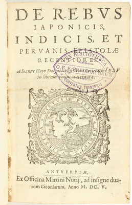 Hay, De rebus Japonicis, Indicis, et Peruanis