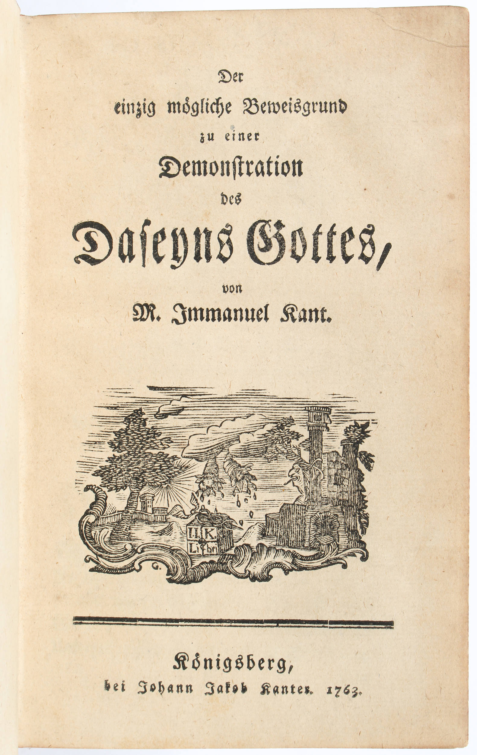Kant, Beweisgrund des Daseyns Gottes + Beiband