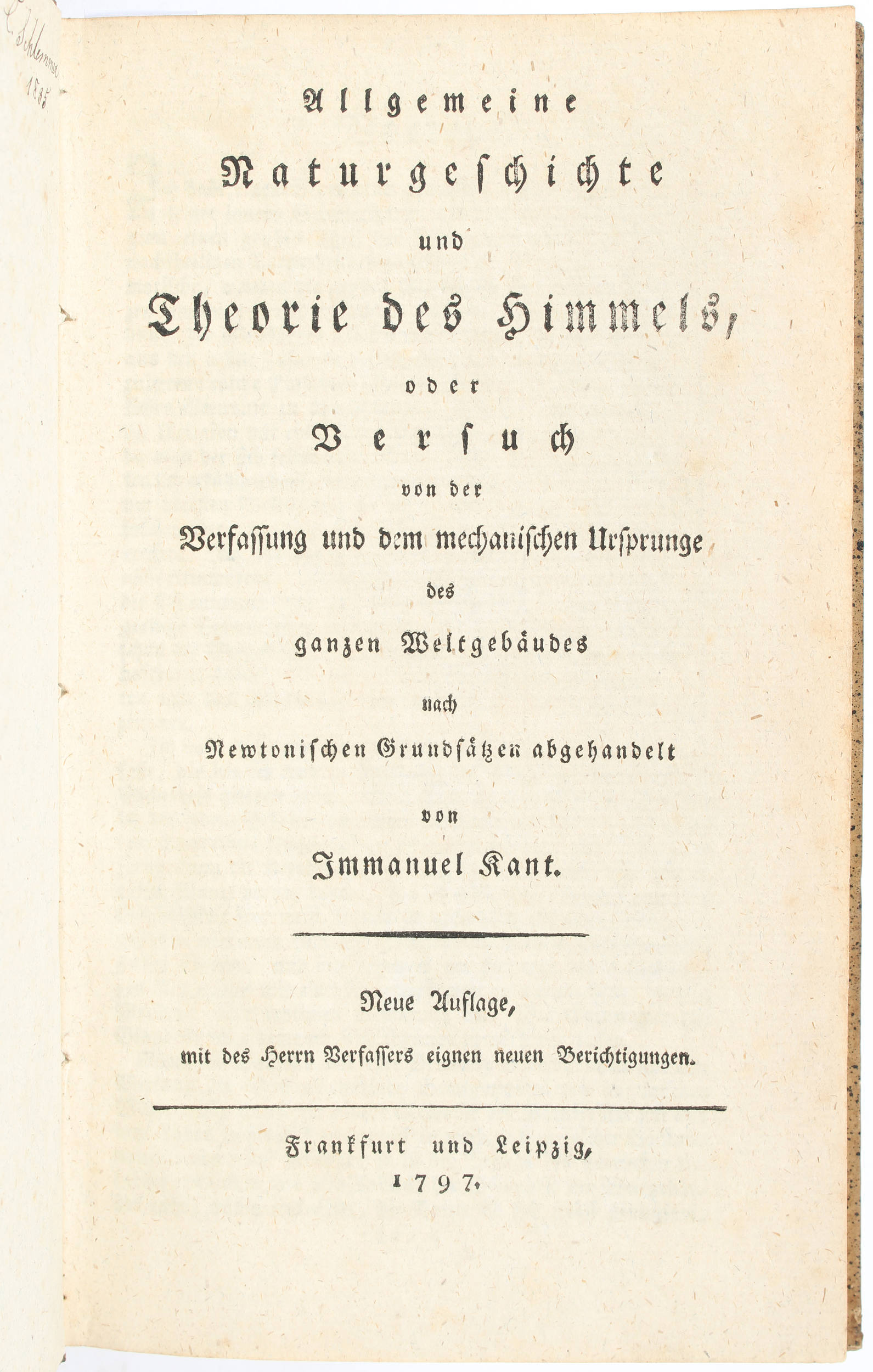 Kant, Naturgeschichte und Theorie des Himmels / 2 Bde.