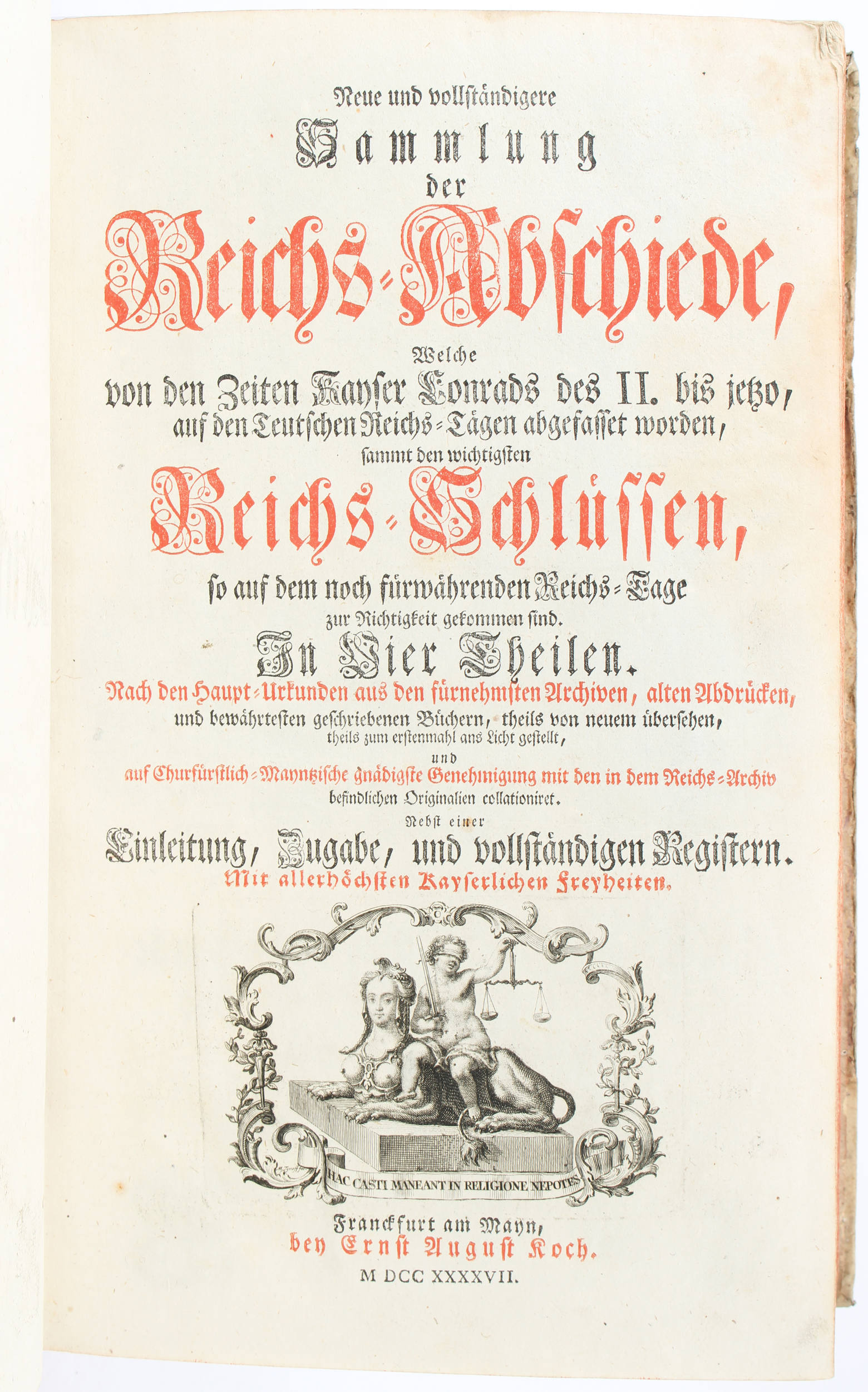 Neue Sammlung der Reichs-Abschiede. 2 Bde.