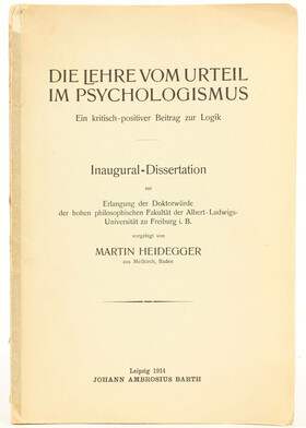 Heidegger, Lehre vom Urteil im Psychologismus