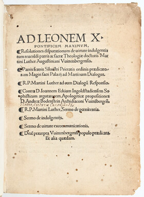 Luther, Ad Leonem X.