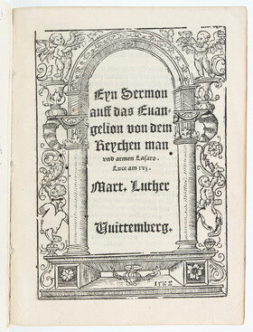 Luther, Eyn Sermon von dem reychen Mann