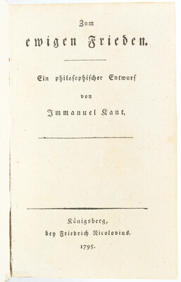 Kant, Zum ewigen Frieden