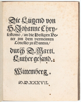 Luther, Lügend von S. J. Chrysostomo