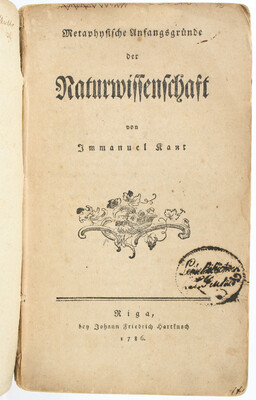 Kant, Anfangsgründe Naturwissenschaft. 4 Bde.