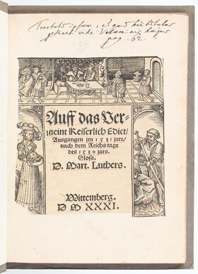 Luther, Auff das Keiserlich Edict