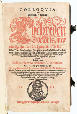 Luther, Colloquia oder Tischreden. 1621