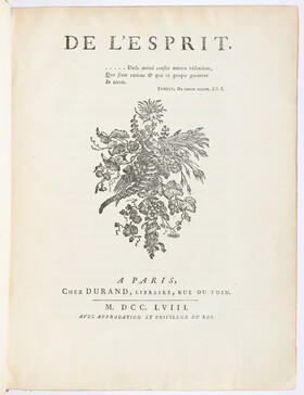 (Helvétius), De l'esprit. (Druckvariante)