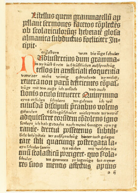 Grammatellus pro juvenum. Mainz 1490 + Beiband