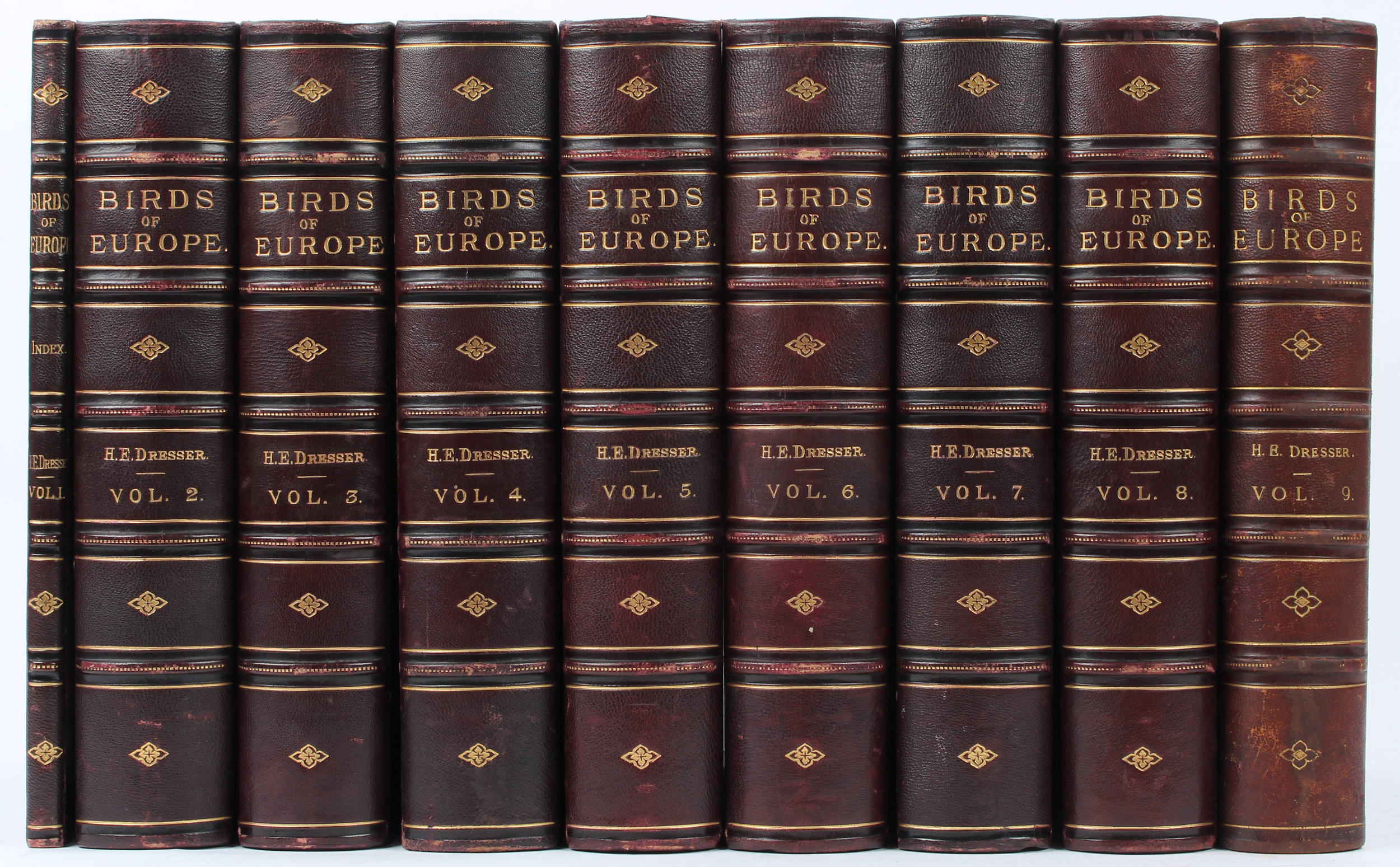 Dresser, The Birds of Europe. 9 Bde.