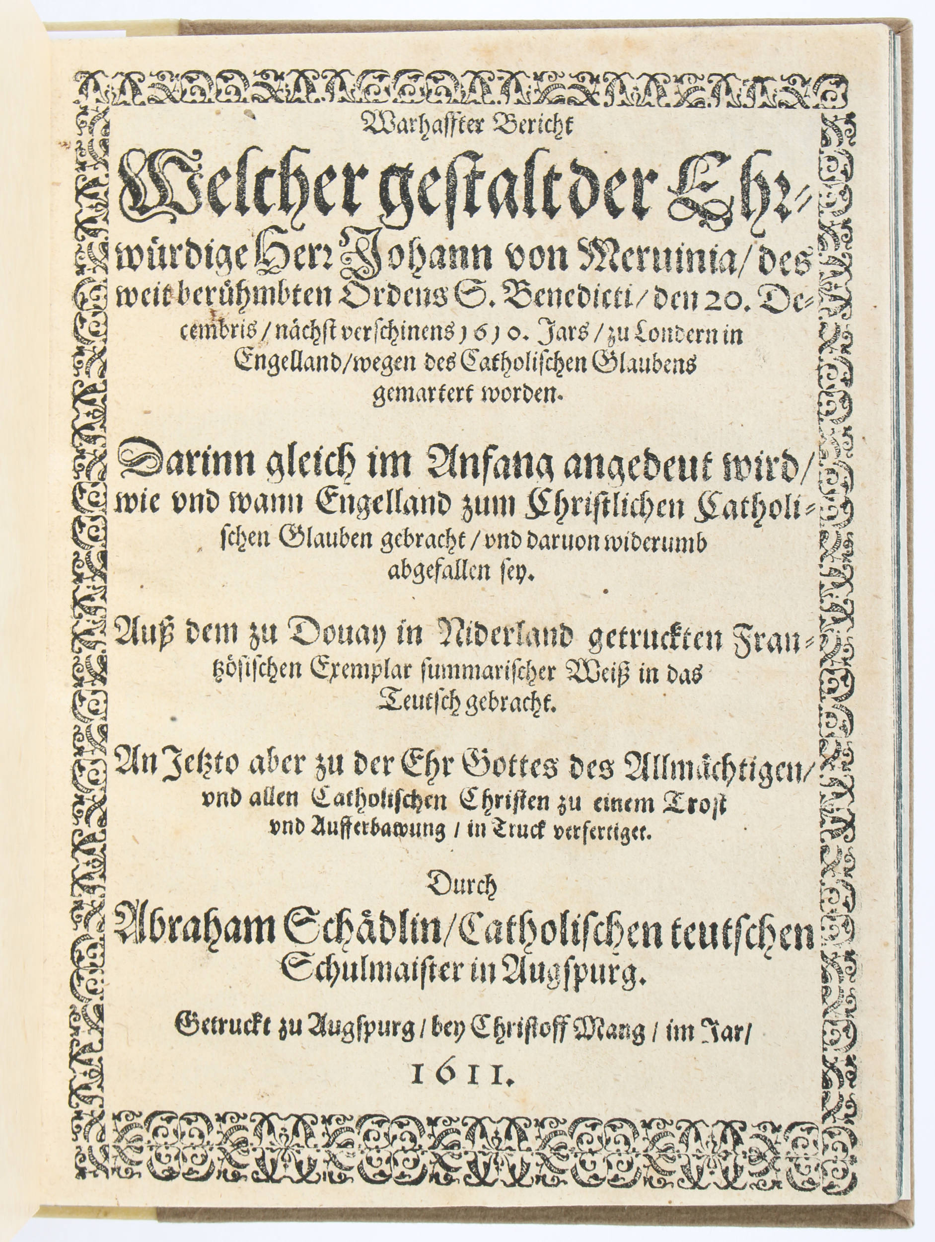 Schädlin, Warhaffter Bericht