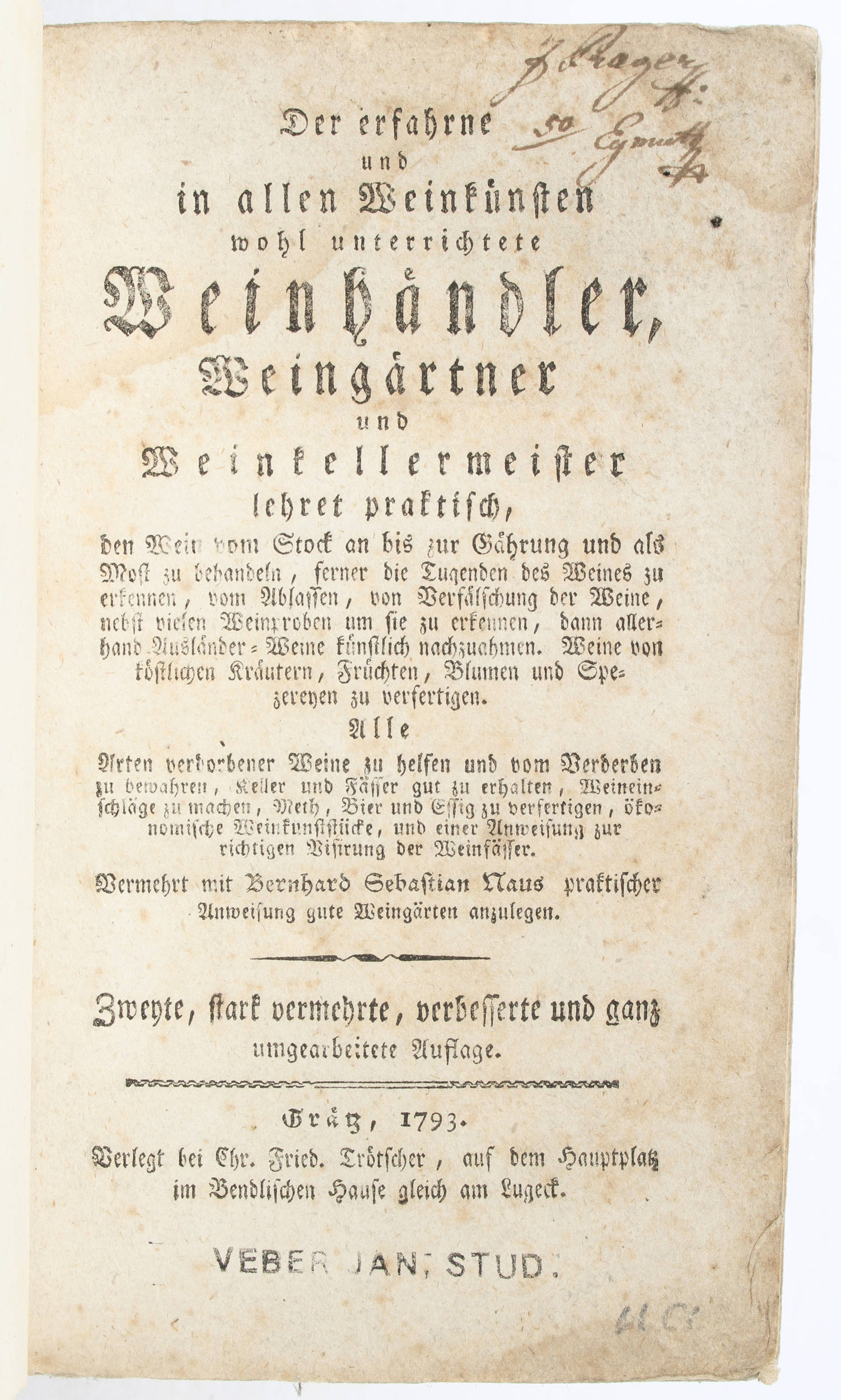 Der erfahrne Weinhändler