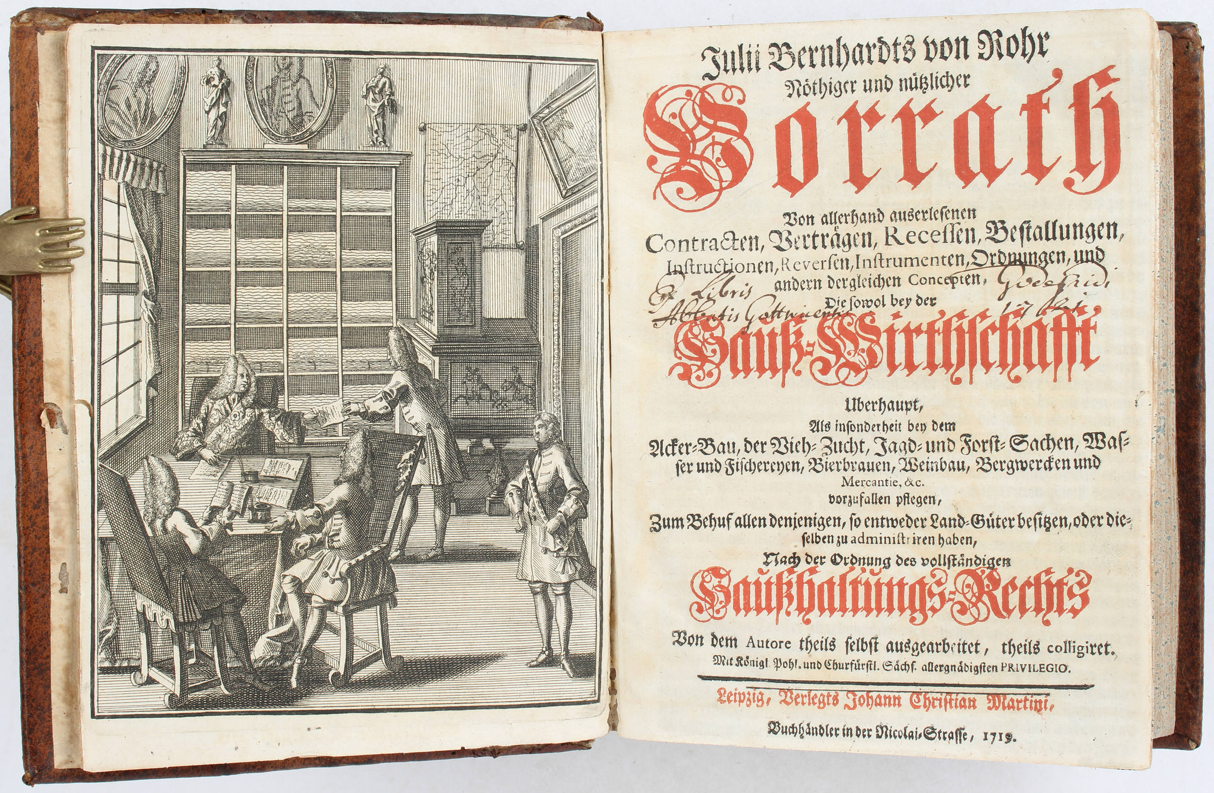Rohr, Vorrath von Contracten bey der Hauß-Wirthschafft