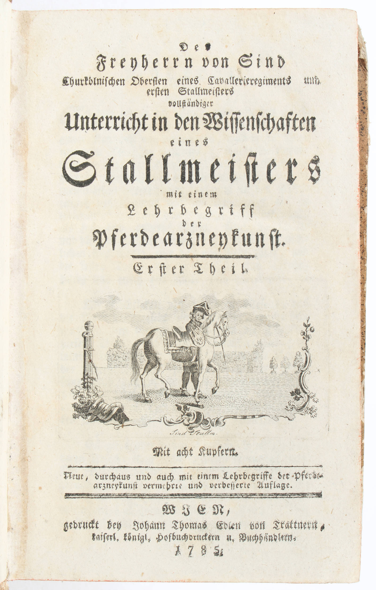 Konvolut Pferde. 1754-1845. 6 Bde.