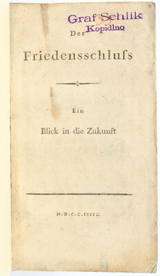 Der Friedensschluss 1796
