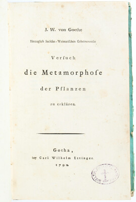 Goethe, Metamorphose der Pflanzen