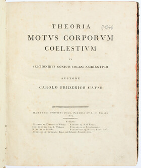 Gauss, Theoria motus corporum coelestium