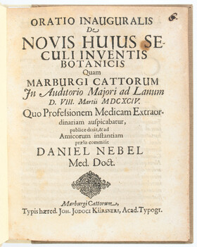 Nebel, Novis Inventis Botanicis