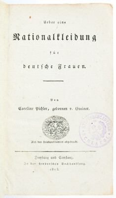 Pichler, Nationalkleidung für deutsche Frauen