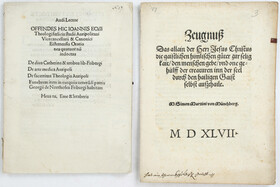 Eck, Audi lector offendes + Martini, Zeugnuß. 2 Bde.