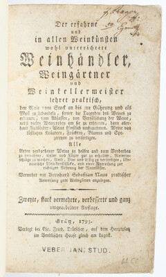 Der erfahrne Weinhändler