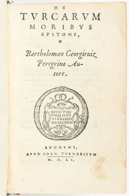Georgievitz, De Turcarum moribus epitome