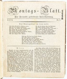 Montags-Blatt. Darmstadt 1828