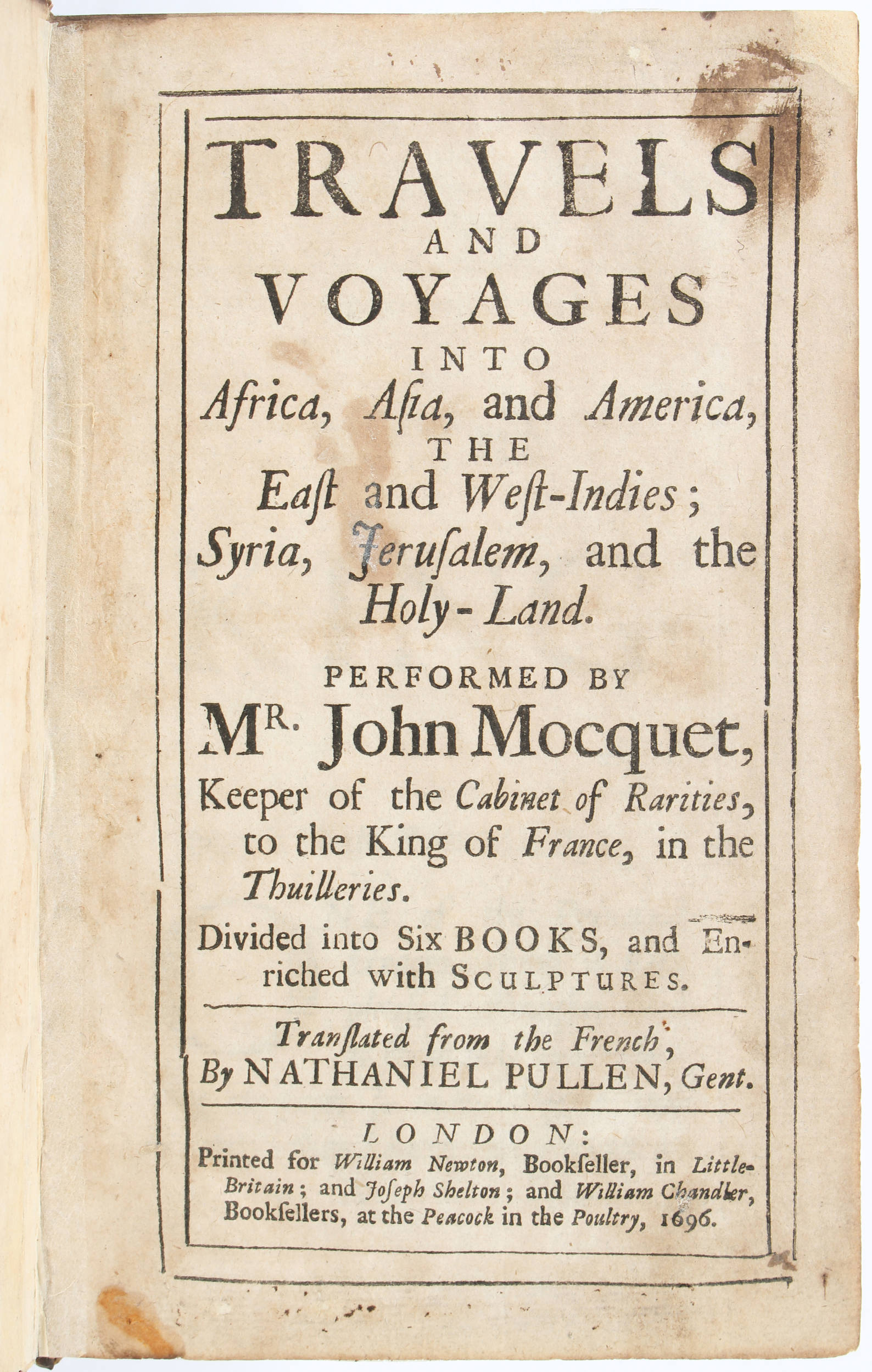 Mocquet, Travels and voyages